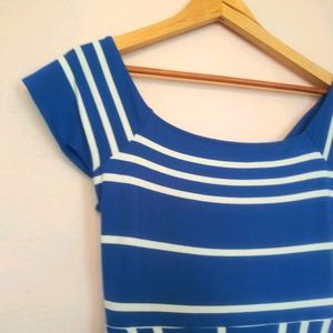 Loft Crossover back flare dress